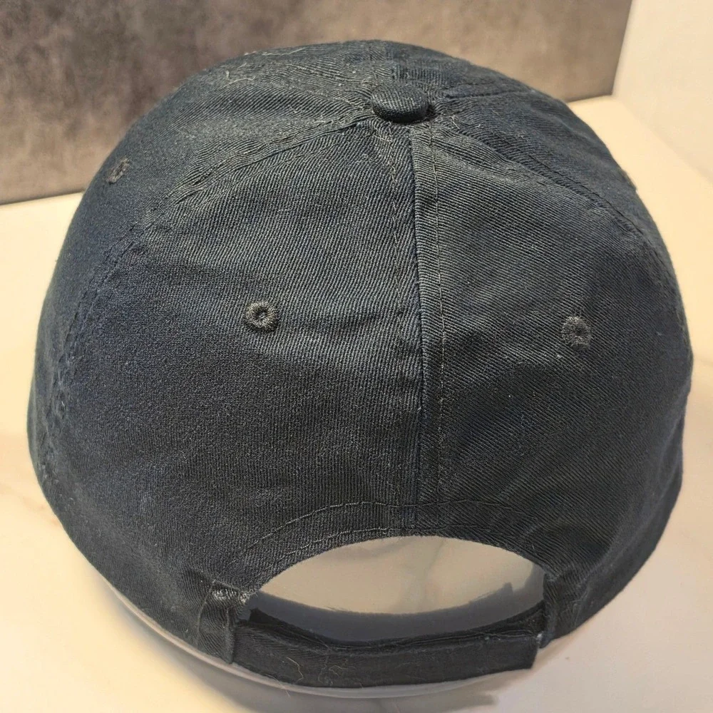Bourbon Street New Orleans Navy Blue Embroidered Jazz Saxophone Hat Raw Ma Adult